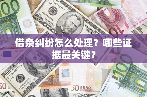 济南借条纠纷怎么处理？哪些证据最关键？