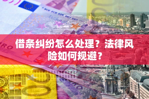 济南借条纠纷怎么处理？法律风险如何规避？