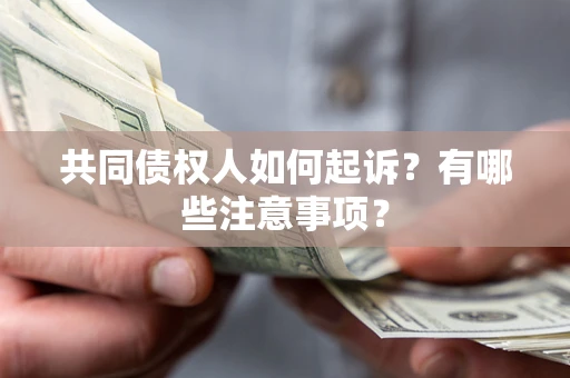 济南共同债权人如何起诉？有哪些注意事项？